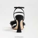 jp Sam Edelman 女性 レイラニ ストラップヒール 黒いスエード 4NFV0P953 履物 - Image 5