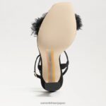 jp Sam Edelman 女性 レイラニ ストラップヒール 黒いスエード 4NFV0P953 履物 - Image 6