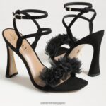 jp Sam Edelman 女性 レイラニ ストラップヒール 黒いスエード 4NFV0P953 履物 - Image 7