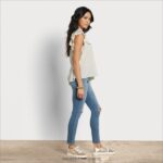 jp Sam Edelman 女性 レイ半袖トップ クチナシ 4NFV0P1175 衣服 - Image 2