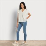 jp Sam Edelman 女性 レイ半袖トップ クチナシ 4NFV0P1175 衣服