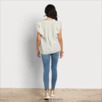 jp Sam Edelman 女性 レイ半袖トップ クチナシ 4NFV0P1175 衣服 - Image 4