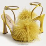 jp Sam Edelman 女性 レオンフェザーヒール 黄土色のサテン 4NFV0P849 履物 - Image 7