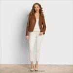 jp Sam Edelman 女性 レザーモトジャケット コニャック 4NFV0P1180 衣服