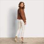 jp Sam Edelman 女性 レザーモトジャケット コニャック 4NFV0P1180 衣服 - Image 4