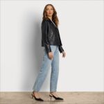 jp Sam Edelman 女性 レザーモトジャケット 黒 4NFV0P1179 衣服 - Image 2