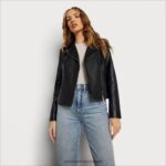 jp Sam Edelman 女性 レザーモトジャケット 黒 4NFV0P1179 衣服 - Image 3