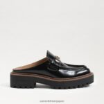 jp Sam Edelman 女性 レノンラグソールミュール 黒い革 4NFV0P465 履物 - Image 2