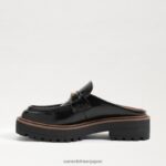 jp Sam Edelman 女性 レノンラグソールミュール 黒い革 4NFV0P465 履物 - Image 4
