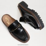 jp Sam Edelman 女性 レノンラグソールミュール 黒い革 4NFV0P465 履物 - Image 7