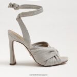 jp Sam Edelman 女性 レノーラ ストラップヒールサンダル ナチュラルリネン 4NFV0P865 履物 - Image 2