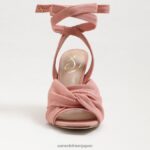 jp Sam Edelman 女性 レノーラ ストラップヒールサンダル キャニオンクレイリネン 4NFV0P866 履物 - Image 3