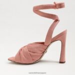 jp Sam Edelman 女性 レノーラ ストラップヒールサンダル キャニオンクレイリネン 4NFV0P866 履物 - Image 4