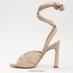jp Sam Edelman 女性 レノーラ ストラップヒールサンダル 夏の砂の革 4NFV0P867 履物 - Image 4