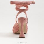 jp Sam Edelman 女性 レノーラ ストラップヒールサンダル キャニオンクレイリネン 4NFV0P866 履物 - Image 5