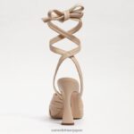 jp Sam Edelman 女性 レノーラ ストラップヒールサンダル 夏の砂の革 4NFV0P867 履物 - Image 5
