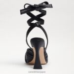 jp Sam Edelman 女性 レノーラ ストラップヒールサンダル 黒い革 4NFV0P868 履物 - Image 5