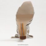 jp Sam Edelman 女性 レノーラ ストラップヒールサンダル ナチュラルリネン 4NFV0P865 履物 - Image 6