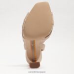 jp Sam Edelman 女性 レノーラ ストラップヒールサンダル 夏の砂の革 4NFV0P867 履物 - Image 6