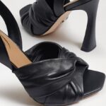 jp Sam Edelman 女性 レノーラ ストラップヒールサンダル 黒い革 4NFV0P868 履物 - Image 7