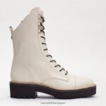 jp Sam Edelman 女性 レンリー コンバットブーツ モダンなアイボリーレザー 4NFV0P869 履物 - Image 2