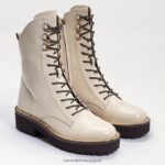 jp Sam Edelman 女性 レンリー コンバットブーツ モダンなアイボリーレザー 4NFV0P869 履物
