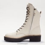 jp Sam Edelman 女性 レンリー コンバットブーツ モダンなアイボリーレザー 4NFV0P869 履物 - Image 4