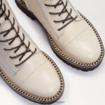 jp Sam Edelman 女性 レンリー コンバットブーツ モダンなアイボリーレザー 4NFV0P869 履物 - Image 6
