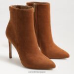 jp Sam Edelman 女性 レンリー ブーティ ヒール フロンティアブラウンスエード 4NFV0P832 履物