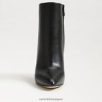 jp Sam Edelman 女性 レンリー ブーティ ヒール 黒い革 4NFV0P831 履物 - Image 3