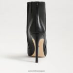 jp Sam Edelman 女性 レンリー ブーティ ヒール 黒い革 4NFV0P831 履物 - Image 5