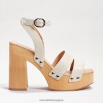 jp Sam Edelman 女性 ロザリンド プラットフォームヒールサンダル モダンなアイボリークロコ 4NFV0P802 履物 - Image 2