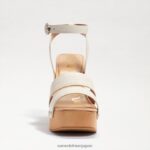 jp Sam Edelman 女性 ロザリンド プラットフォームヒールサンダル モダンなアイボリークロコ 4NFV0P802 履物 - Image 3