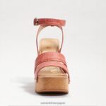 jp Sam Edelman 女性 ロザリンド プラットフォームヒールサンダル テラローズワニ 4NFV0P801 履物 - Image 3