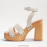 jp Sam Edelman 女性 ロザリンド プラットフォームヒールサンダル モダンなアイボリークロコ 4NFV0P802 履物 - Image 4