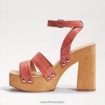 jp Sam Edelman 女性 ロザリンド プラットフォームヒールサンダル テラローズワニ 4NFV0P801 履物 - Image 4