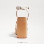 jp Sam Edelman 女性 ロザリンド プラットフォームヒールサンダル モダンなアイボリークロコ 4NFV0P802 履物 - Image 5