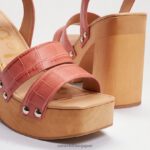 jp Sam Edelman 女性 ロザリンド プラットフォームヒールサンダル テラローズワニ 4NFV0P801 履物 - Image 7