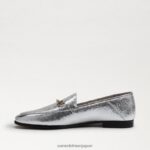 jp Sam Edelman 女性 ロレインビットローファー ソフトシルバー 4NFV0P52 履物 - Image 4