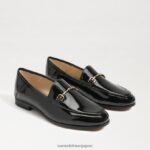 jp Sam Edelman 女性 ロレインビットローファー ブラックパテント 4NFV0P56 履物