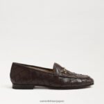 jp Sam Edelman 女性 ロレーヌ ウーブン ビット ローファー ダークチョコレート 4NFV0P516 履物 - Image 2