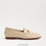 jp Sam Edelman 女性 ロレーヌ ウーブン ビット ローファー 卵殻 4NFV0P517 履物 - Image 2