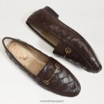 jp Sam Edelman 女性 ロレーヌ ウーブン ビット ローファー ダークチョコレート 4NFV0P516 履物 - Image 7