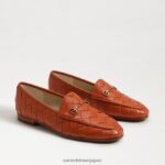 jp Sam Edelman 女性 ロレーヌ ウーブン ビット ローファー キャニオンオレンジ 4NFV0P515 履物