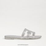 jp Sam Edelman 女性 ローリエ スライド サンダル 銀 4NFV0P218 履物 - Image 2
