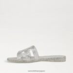 jp Sam Edelman 女性 ローリエ スライド サンダル 銀 4NFV0P218 履物 - Image 4
