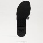 jp Sam Edelman 女性 ローリエ スライド サンダル 黒光沢 4NFV0P222 履物 - Image 6