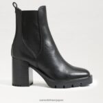 jp Sam Edelman 女性 ローリンズチェルシーブーツ 黒い革 4NFV0P749 履物 - Image 2