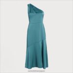 jp Sam Edelman 女性 ワンショルダーミディド​​レス インダストリアルグリーン 4NFV0P1219 衣服 - Image 5
