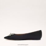jp Sam Edelman 女性 ワンダ ツアー ポインテッドトゥ フラット 黒い生地 4NFV0P271 履物 - Image 4
